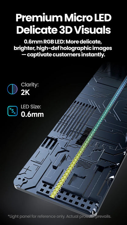 Close-up of supplier RGB LED assembly from the desktop display family