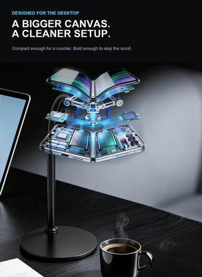 P30S open-frame desktop holographic display on a modern desk