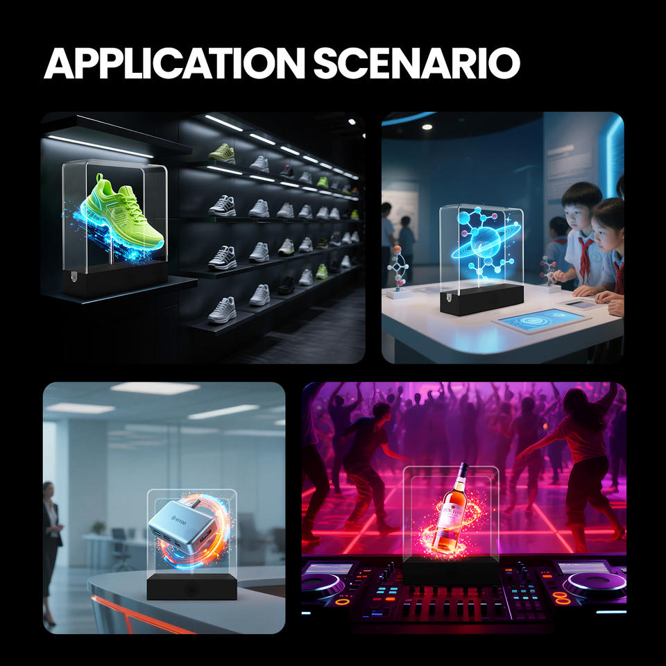 Supplier examples of desktop holographic display applications