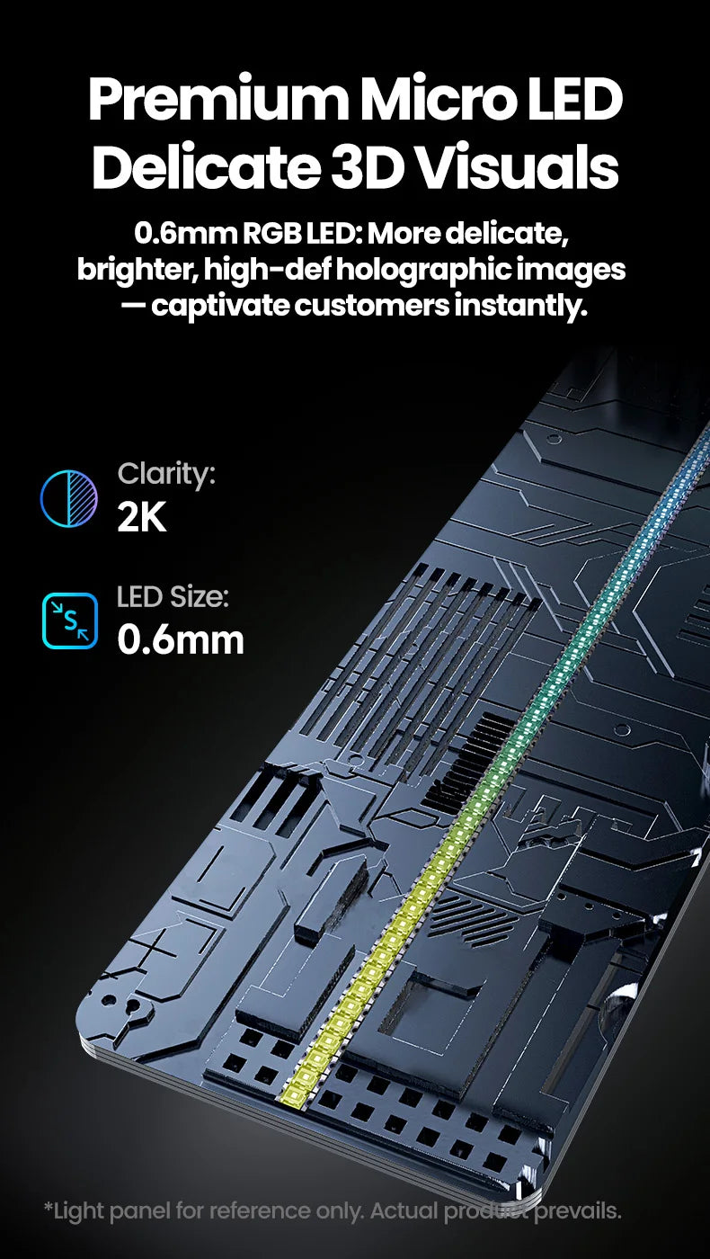 Close-up supplier view of the LED display assembly